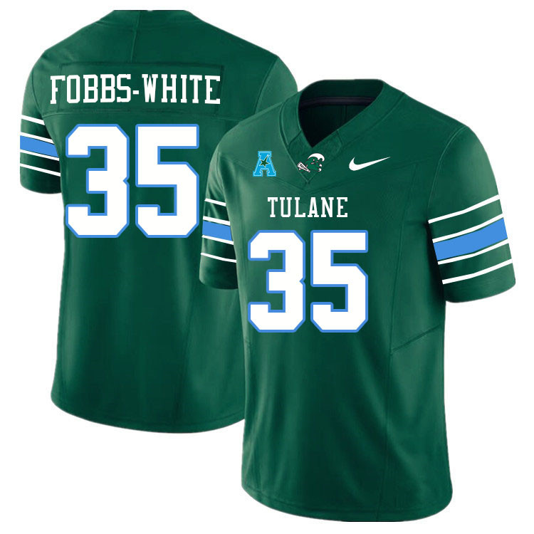 Tulane Green Wave #35 Matthew Fobbs-White College Football Jerseys Stitched Sale-Green